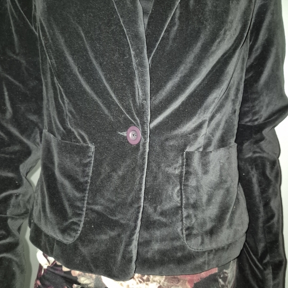 Ben Sherman Black Velvet Blazer Women's Size Large - Picture 3 of 5